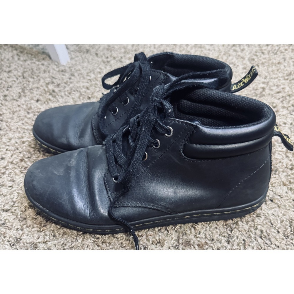 Doc Martens Air Wair Maleke Black Canvas Boots Shoes Punk W8 M7 EU39 goth punk